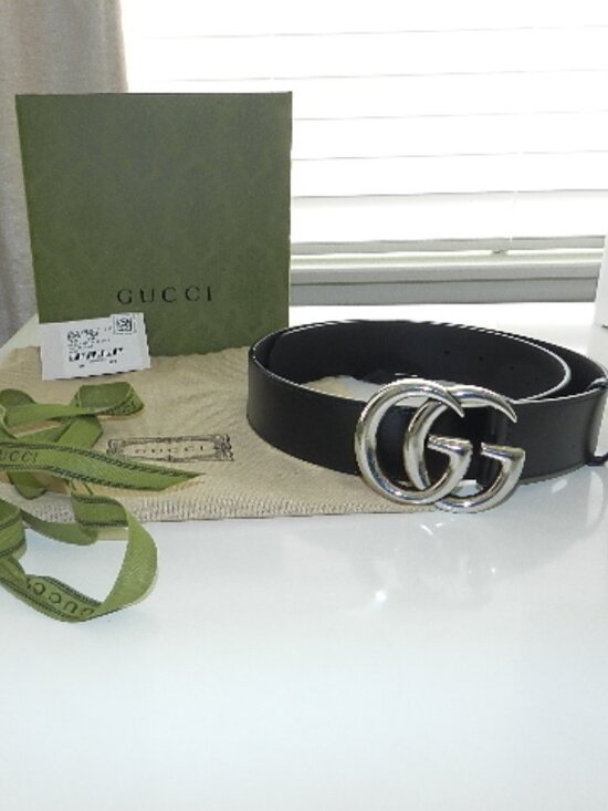 Gucci GG Marmont belt in Black Leather Size 85 main image 15